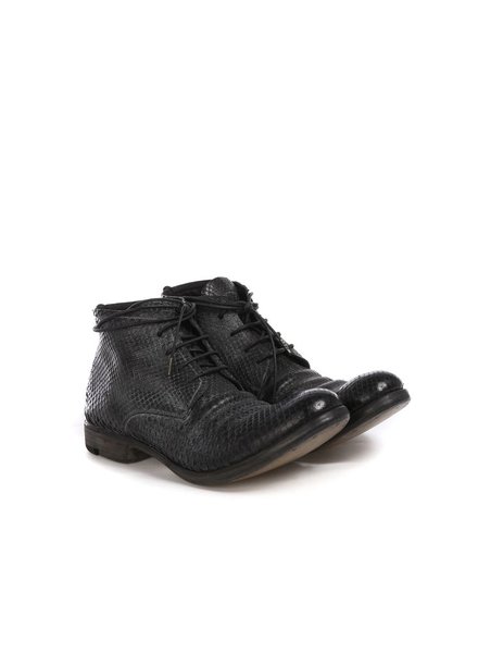 LAYER-0 LAYER-0 MEN PYTHON LEATHER ANKLE BOOTS