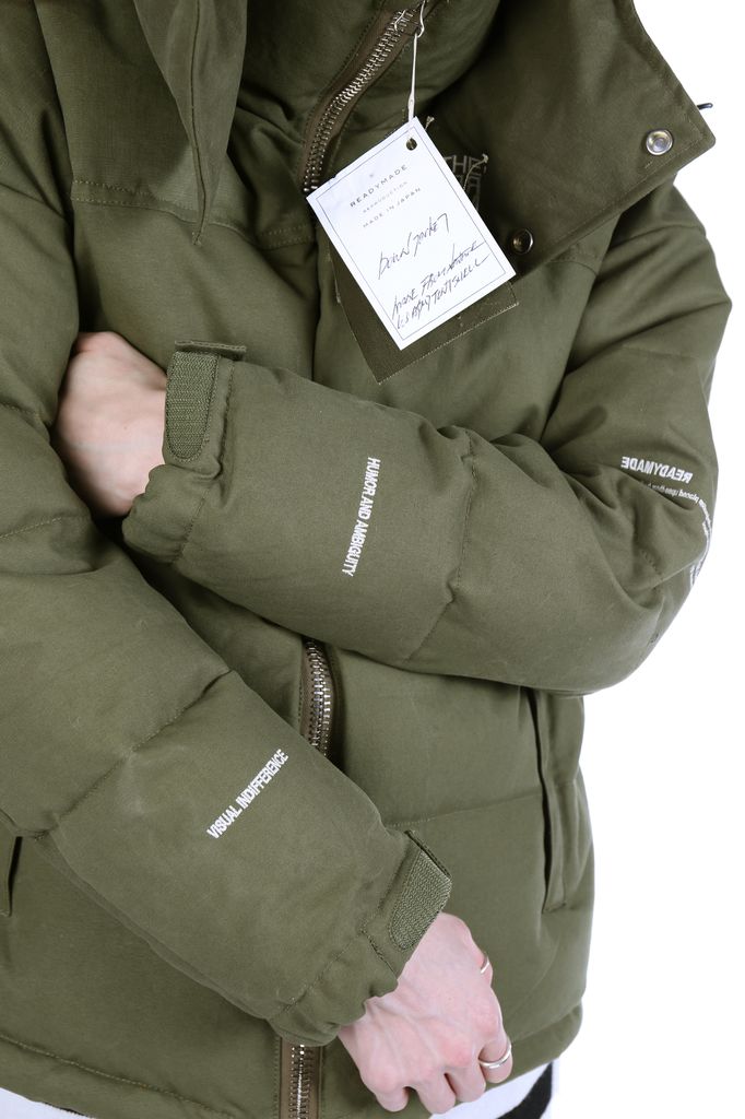 READYMADE READYMADE VINTAGE ARMY TENT DOWN JACKET