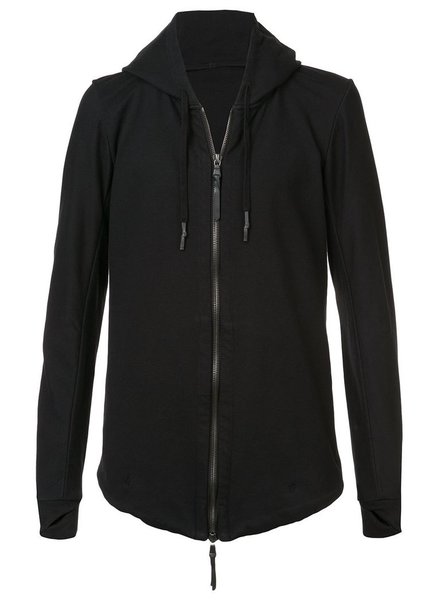 11 BY BORIS BIDJAN SABERI 11 BY BORIS BIDJAN SABERI MEN BLURRED LOGO PRINT ZIP UP HOODIE