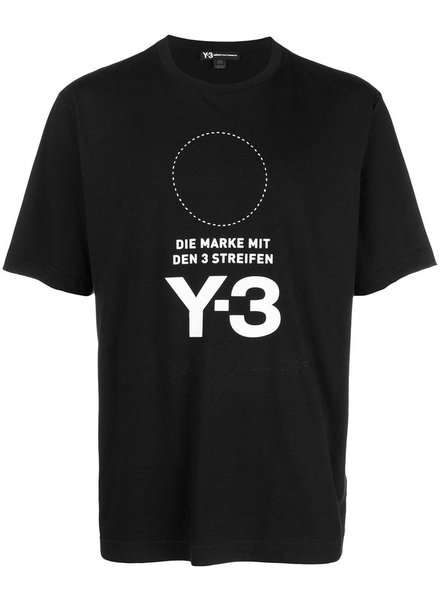 Y-3 Y-3 MEN STACKED LOGO SHORT SLEEVE TEE