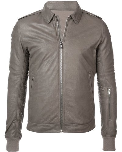 RICK OWENS MEN ROTTERDAM LEATHER JACKET - Atelier New York