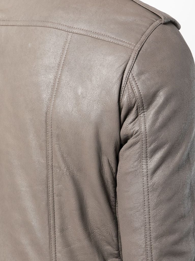 RICK OWENS MEN ROTTERDAM LEATHER JACKET - Atelier New York