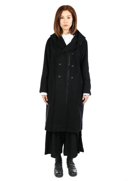 YOHJI YAMAMOTO YOHJI YAMAMOTO WOMEN B DOUBLE ZIPPER COAT