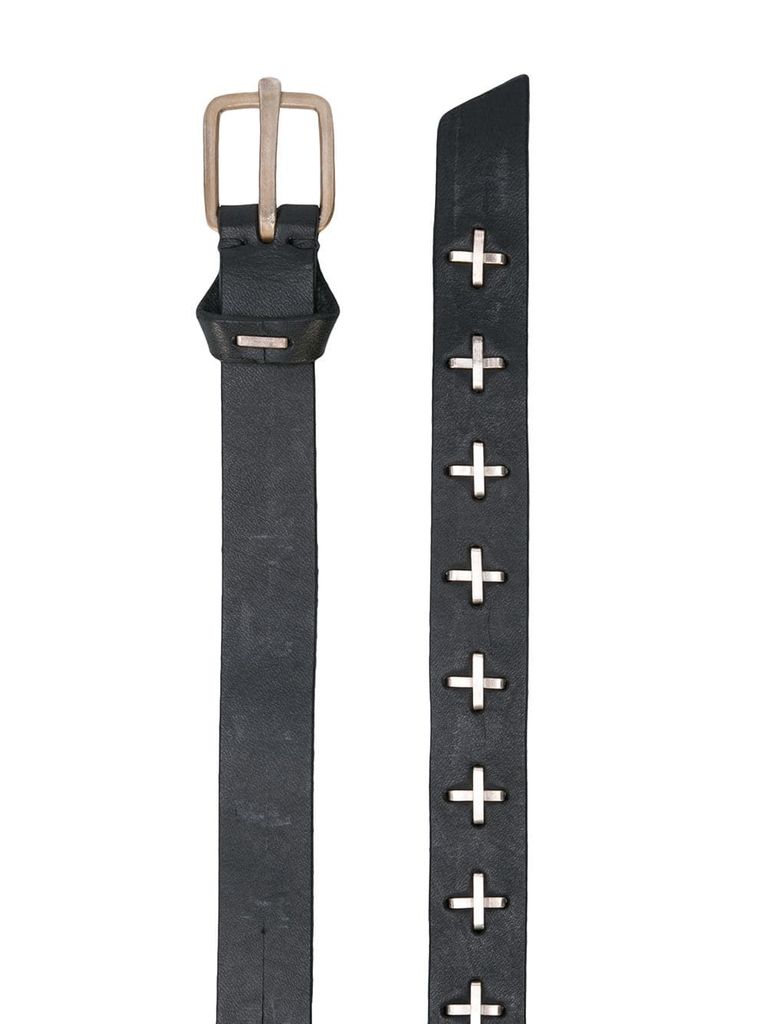 MA+ -+- STUDDED Q BUCKLE MED BELT - Atelier New York