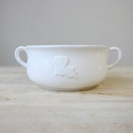 Louisiana/FDL Double Handle Bowl WHT