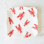 Crawfish Pattern Platter RED