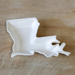 Louisiana Shaped Platter WHT 10"