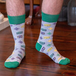 Men's Streetcar Socks Purple/Green/Yellow