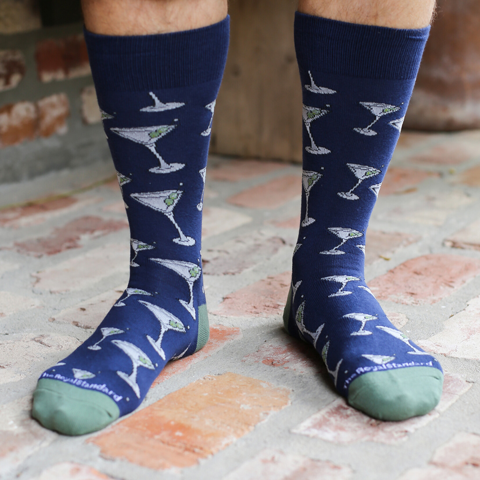 Men's Martini Socks Navy/Green