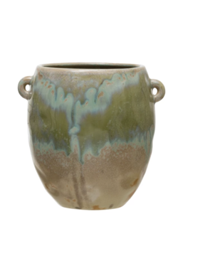 6" Tall Stoneware Celadon Vase