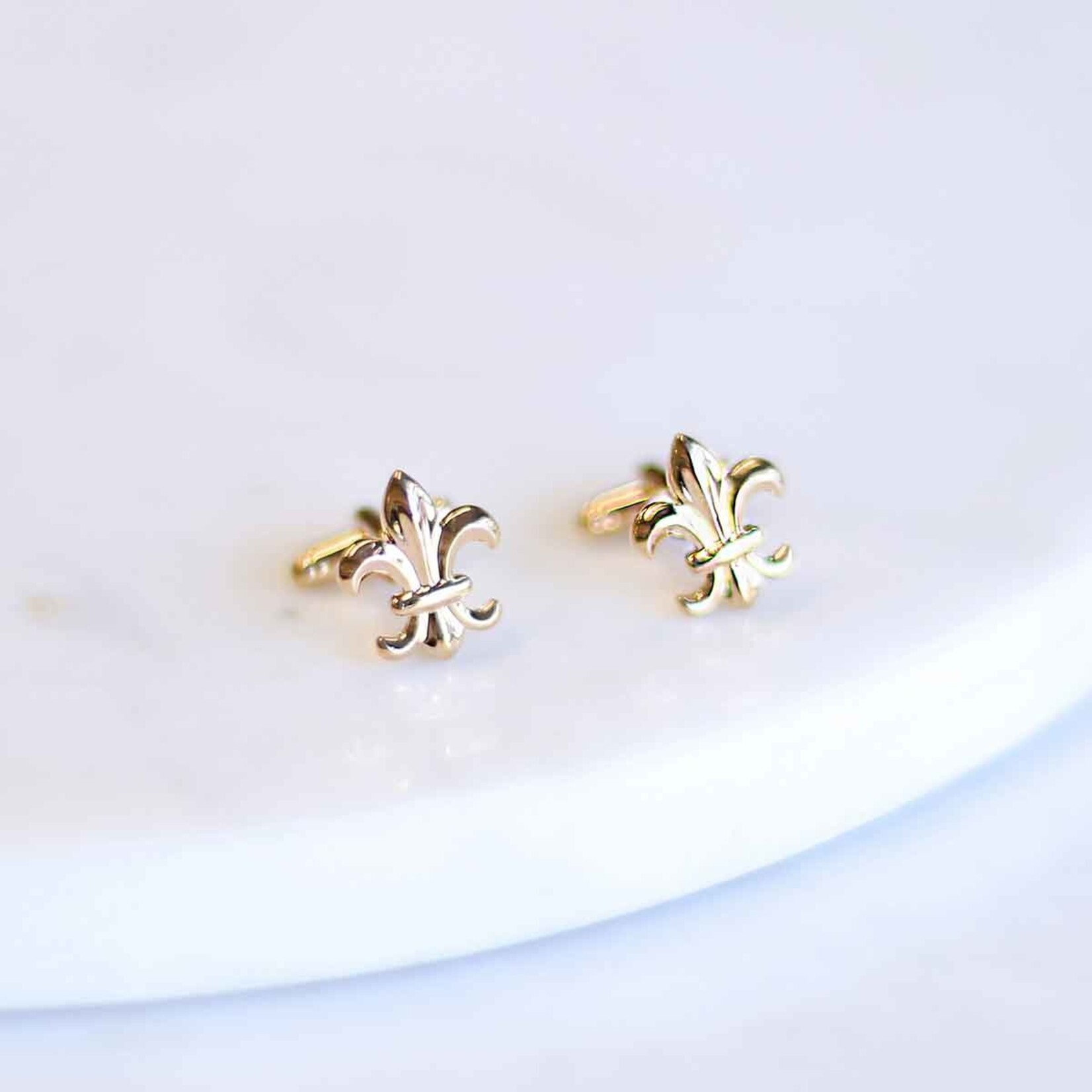 Fleur de Lis Cufflinks Gold