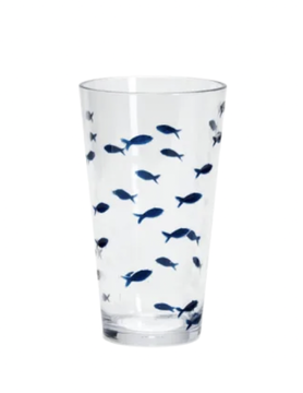 Blue Fish Acrylic Highball Glass