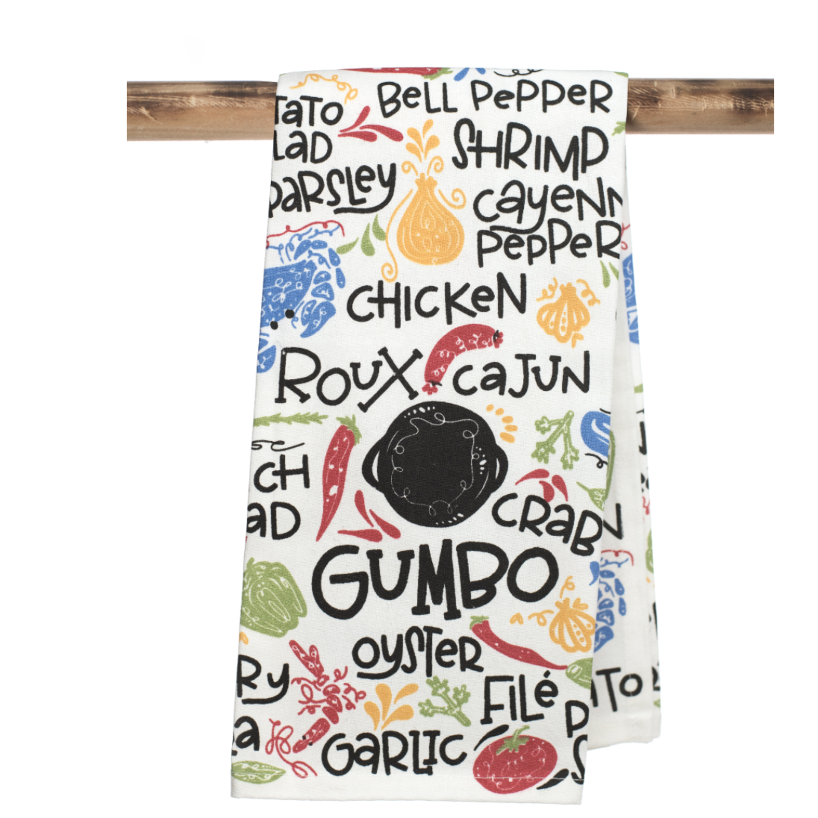 Gumbo Ingredient Kitchen Towel