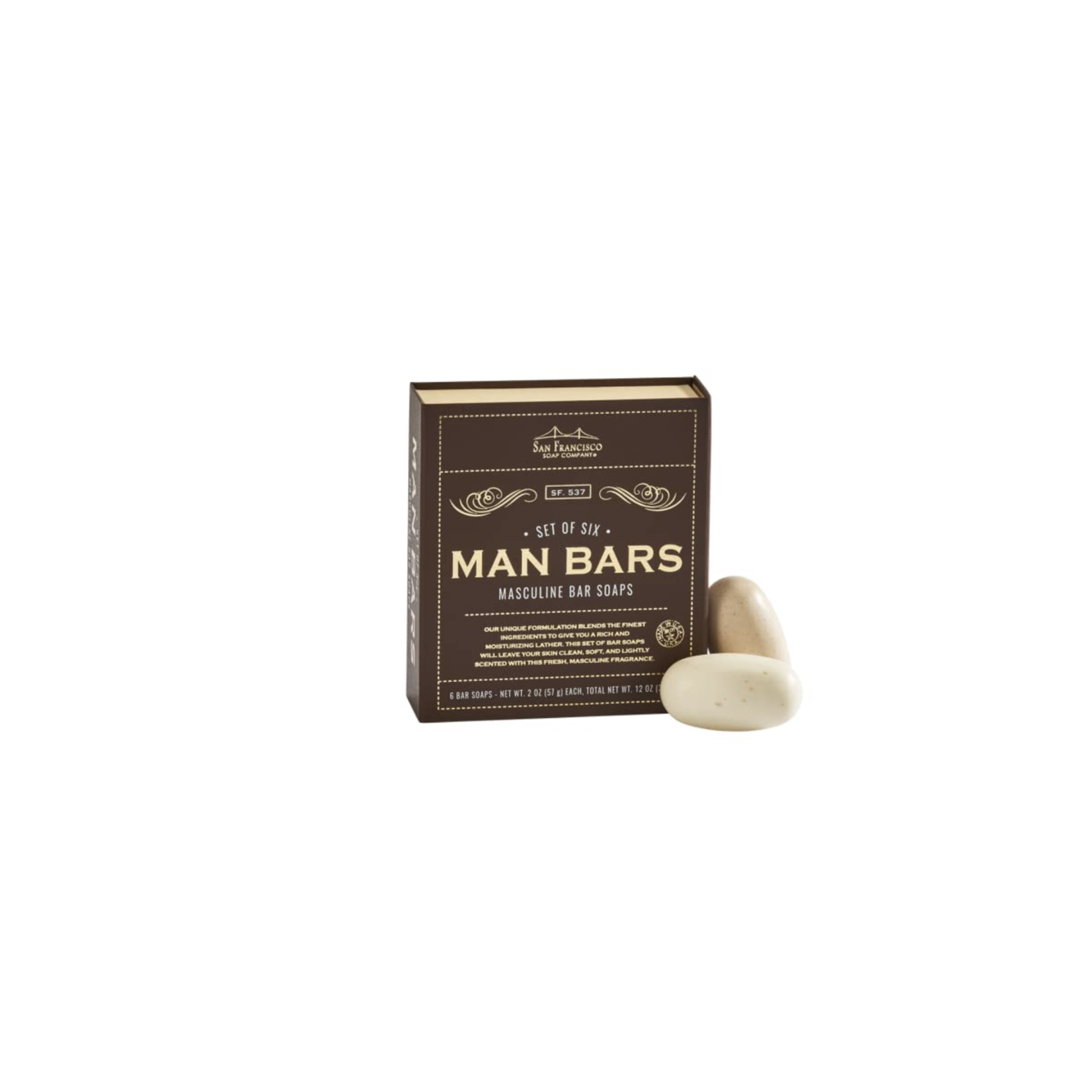 Man Bar Bean Soap Set/6