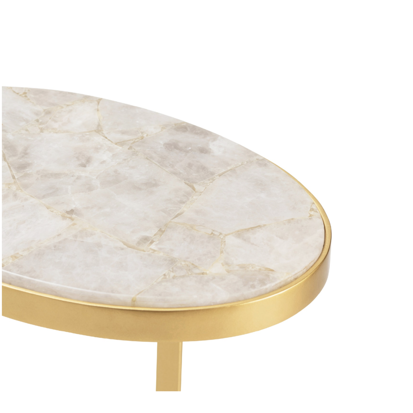 Martini Side Table with White Marble Base + Reviews