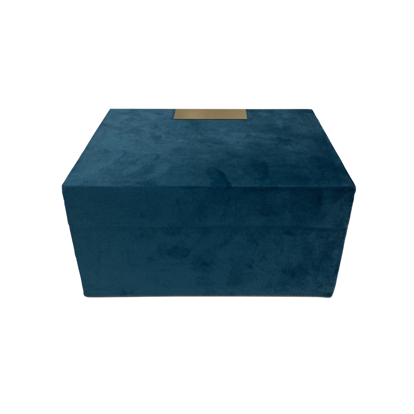 Teal Velvet Storage Box Medium