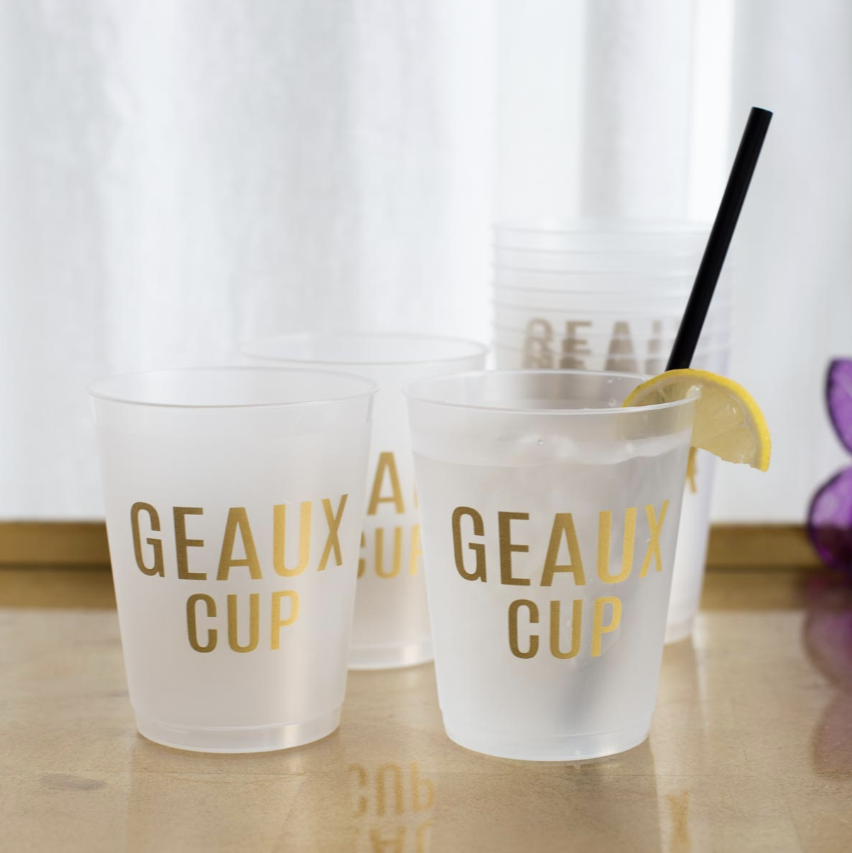 To Geaux Cup Frosted Cups-Pack of 6 - Outside and In