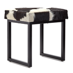 Black/White Cowhide Bench