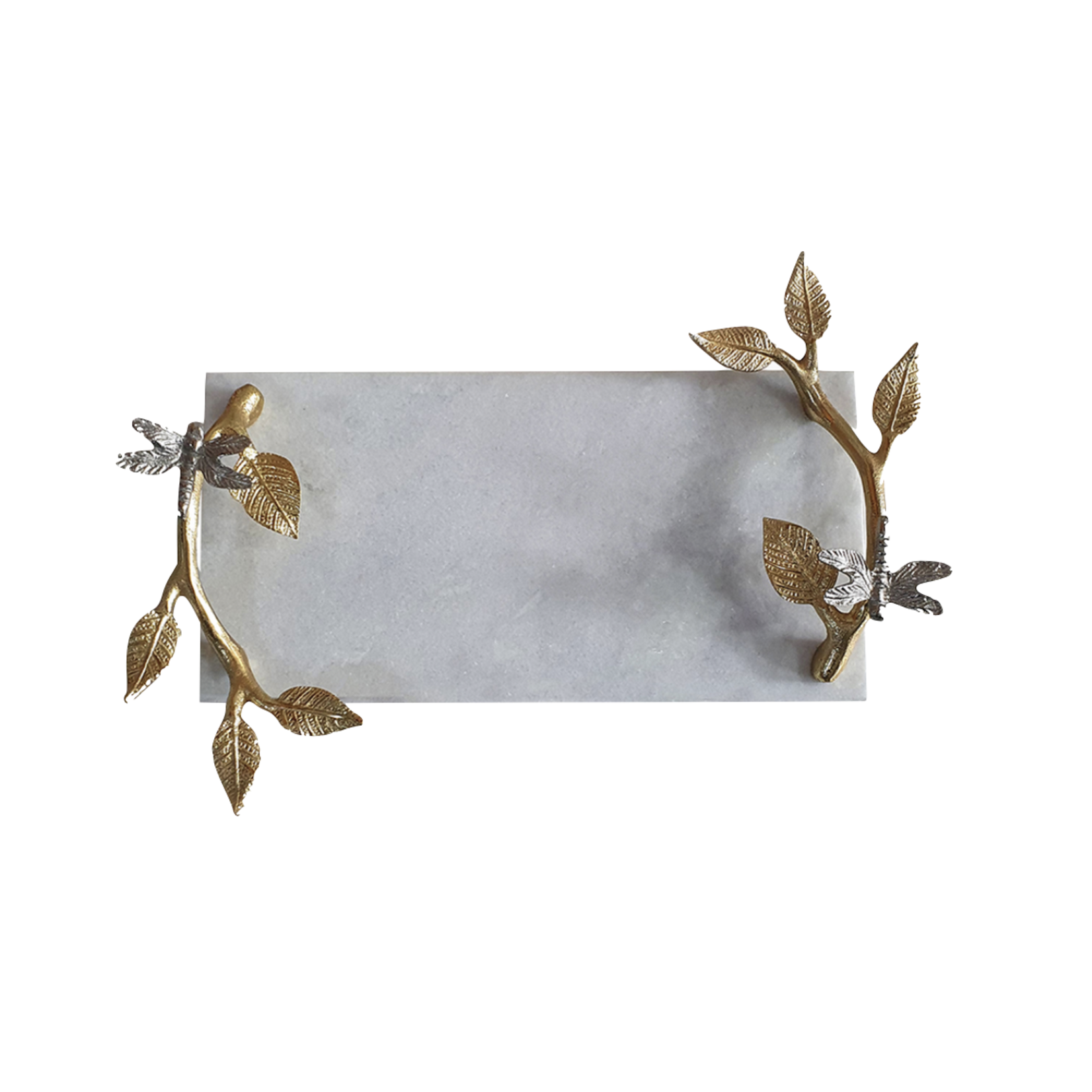 Dragonfly Handled Marble Tray