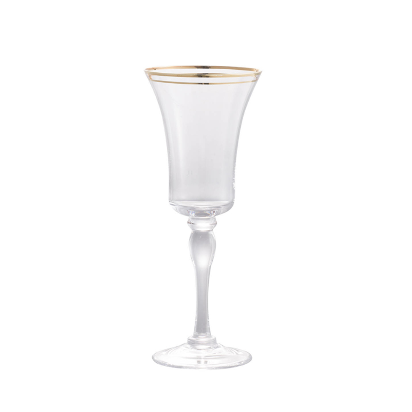 Gold Band Wine Glass