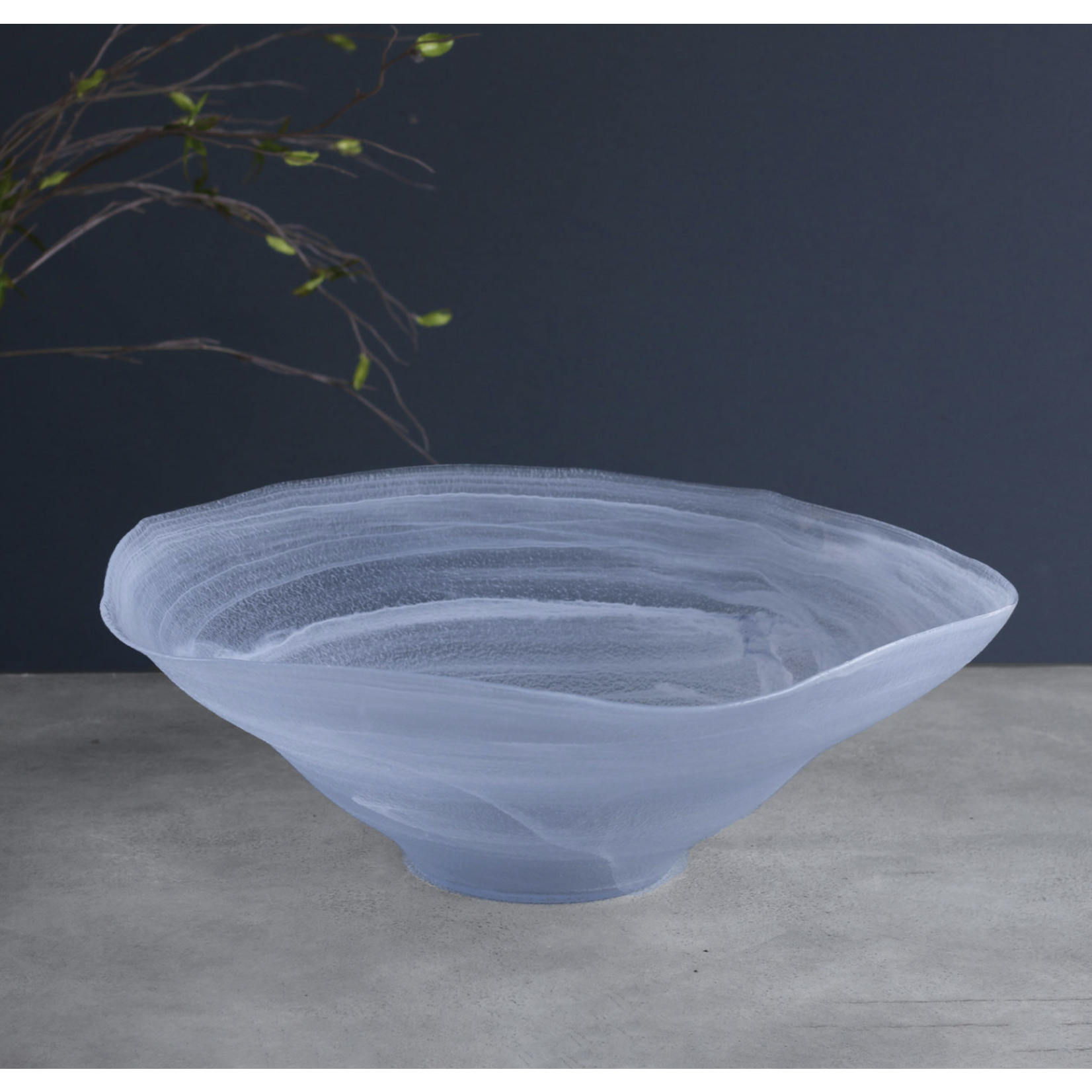 Blue Wave Alabaster Bowl XL