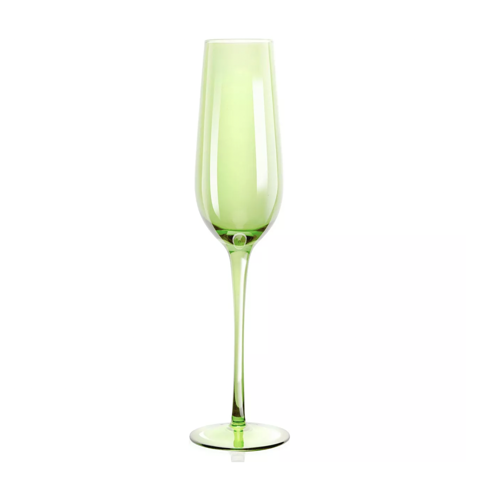 Champagne Flute Iridescent Green