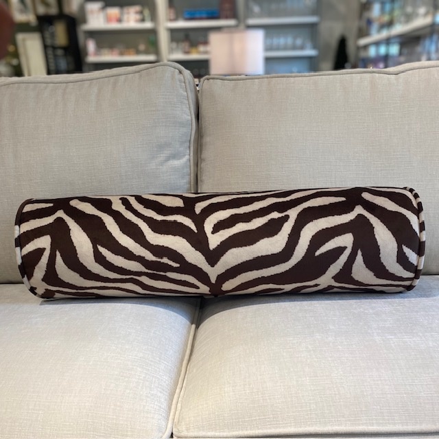 Brown Zebra Bolster Pillow Niche Modern Home