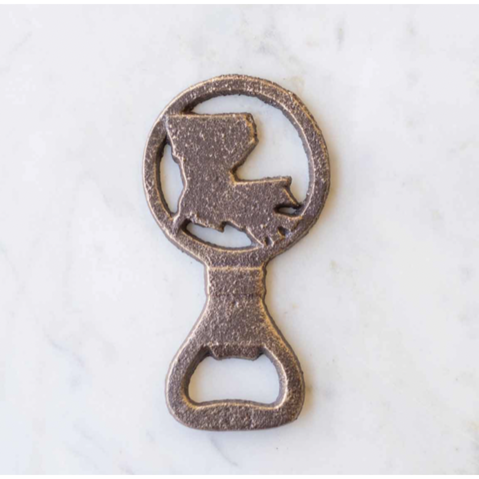 Antique Gold LA Bottle Opener