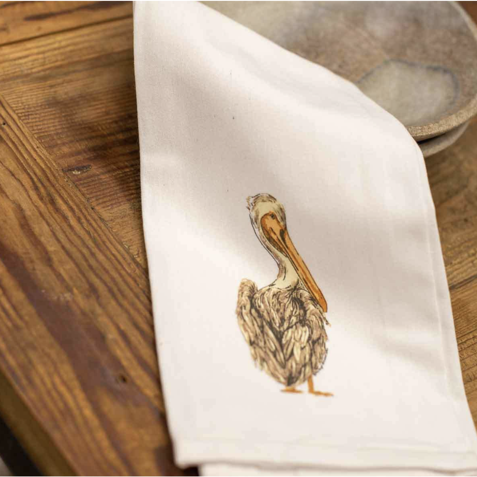 Brown Pelican Hand Towel