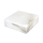 White Alabaster Square Box Large