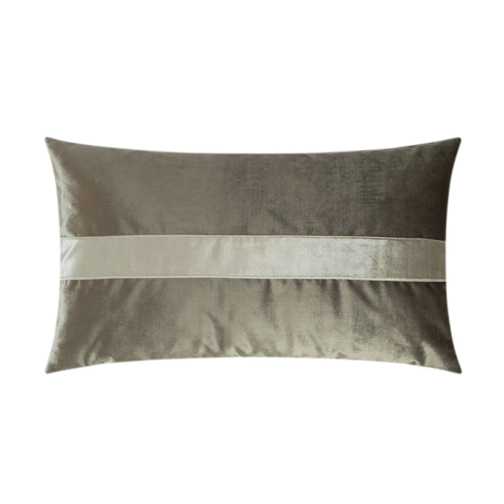 14x24 Shimmery Band Latte Kidney Pillow