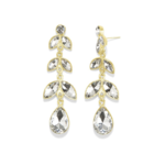Gold Crystal Teardrop Earrings