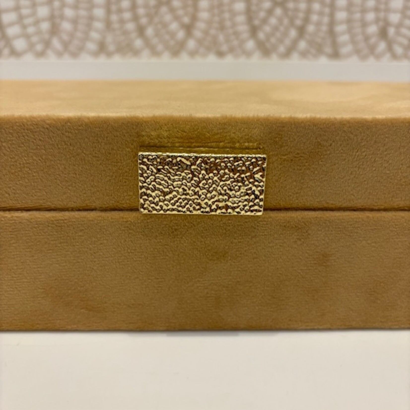 Gold Velvet Rectangular Box Large