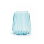Light Blue Spiral Tumbler Glass