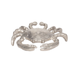 Silver Crab Decor 7"