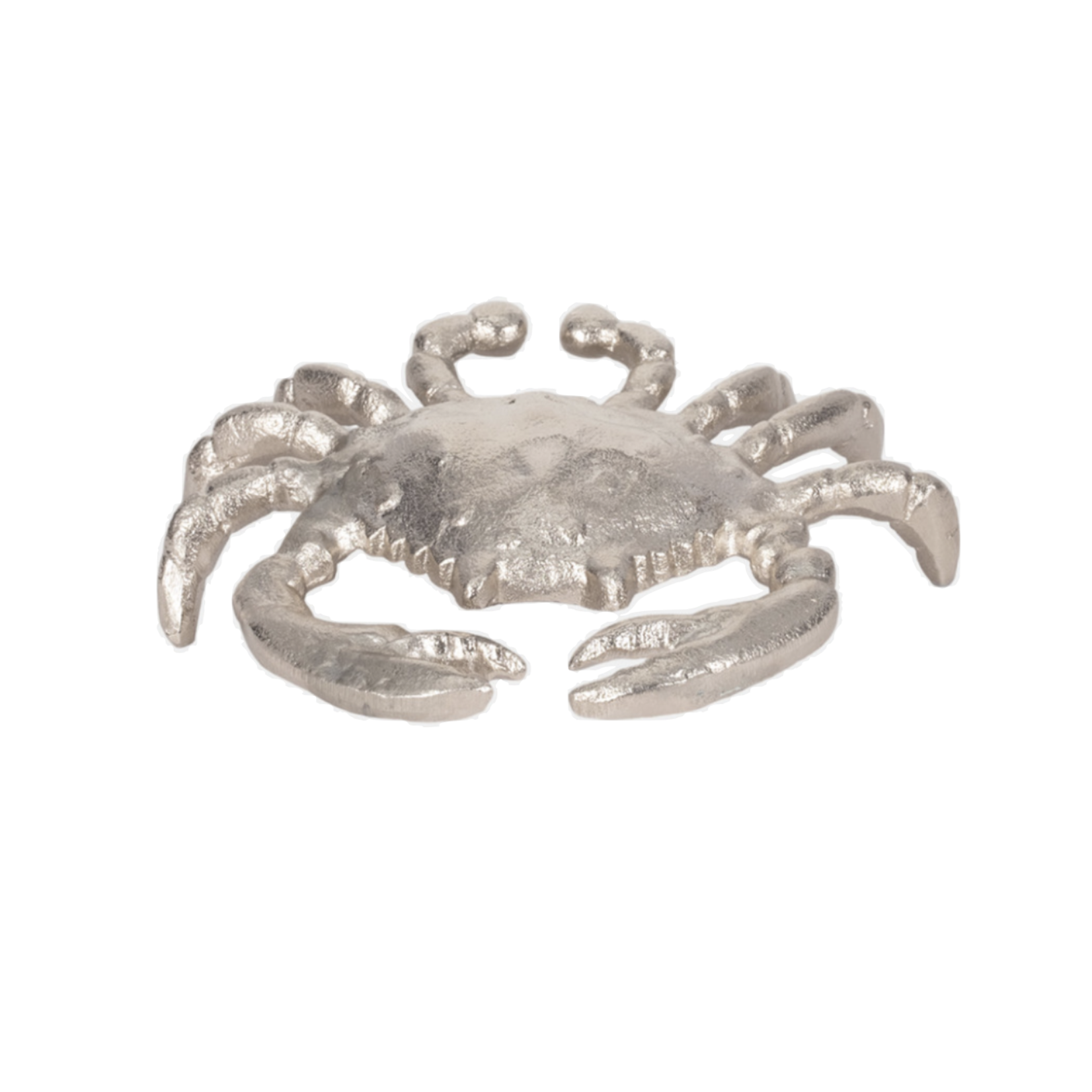 Silver Crab Decor 7"