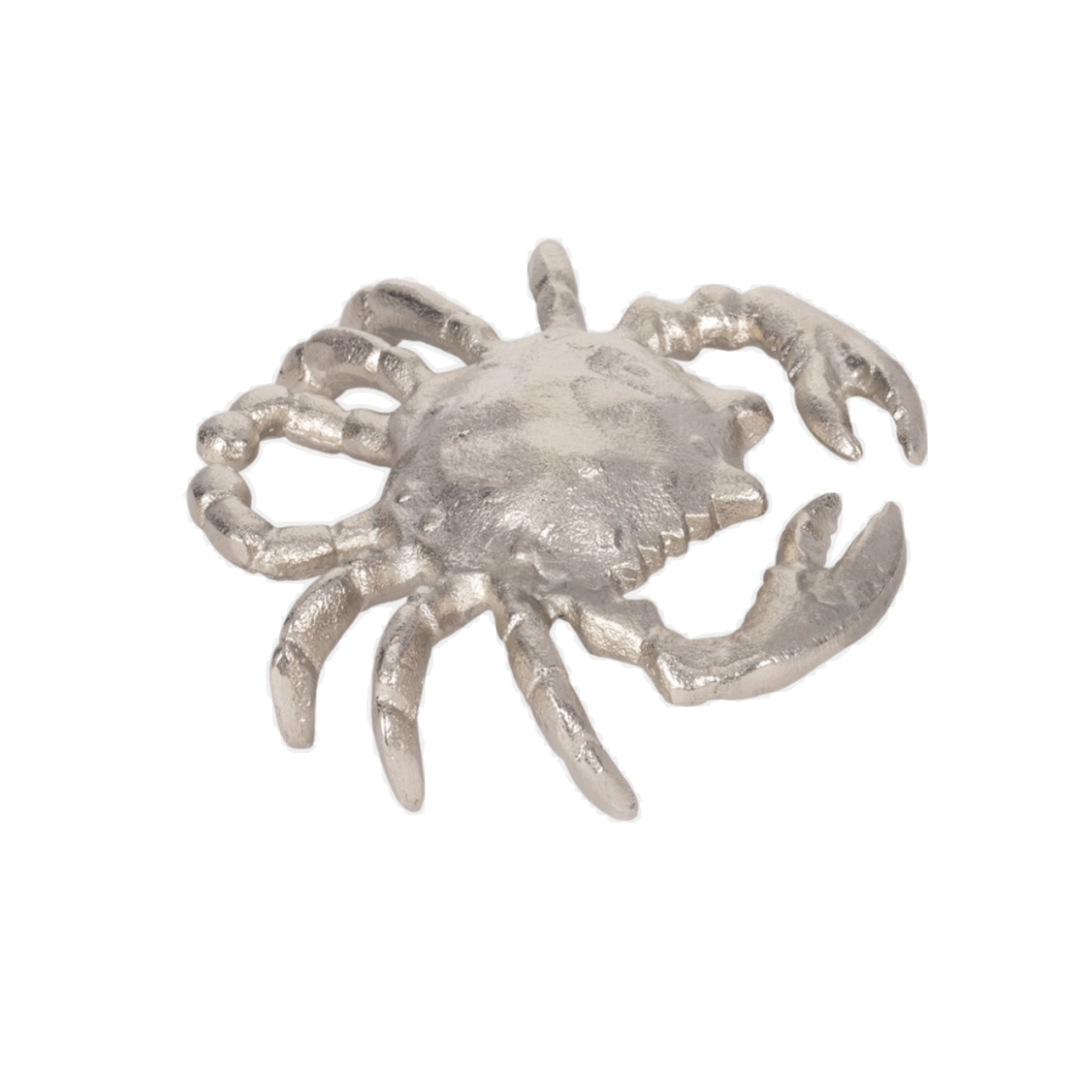 Silver Crab Decor 7"