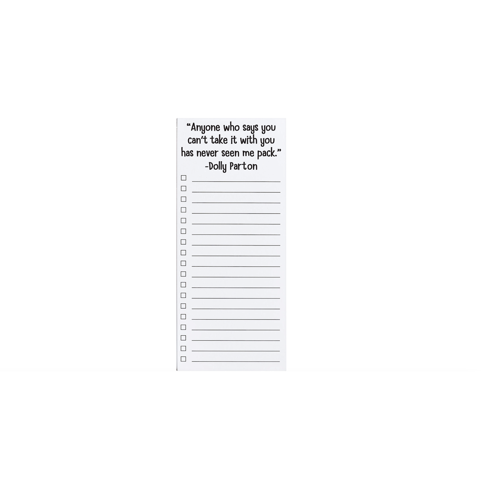 Dolly List Notepad