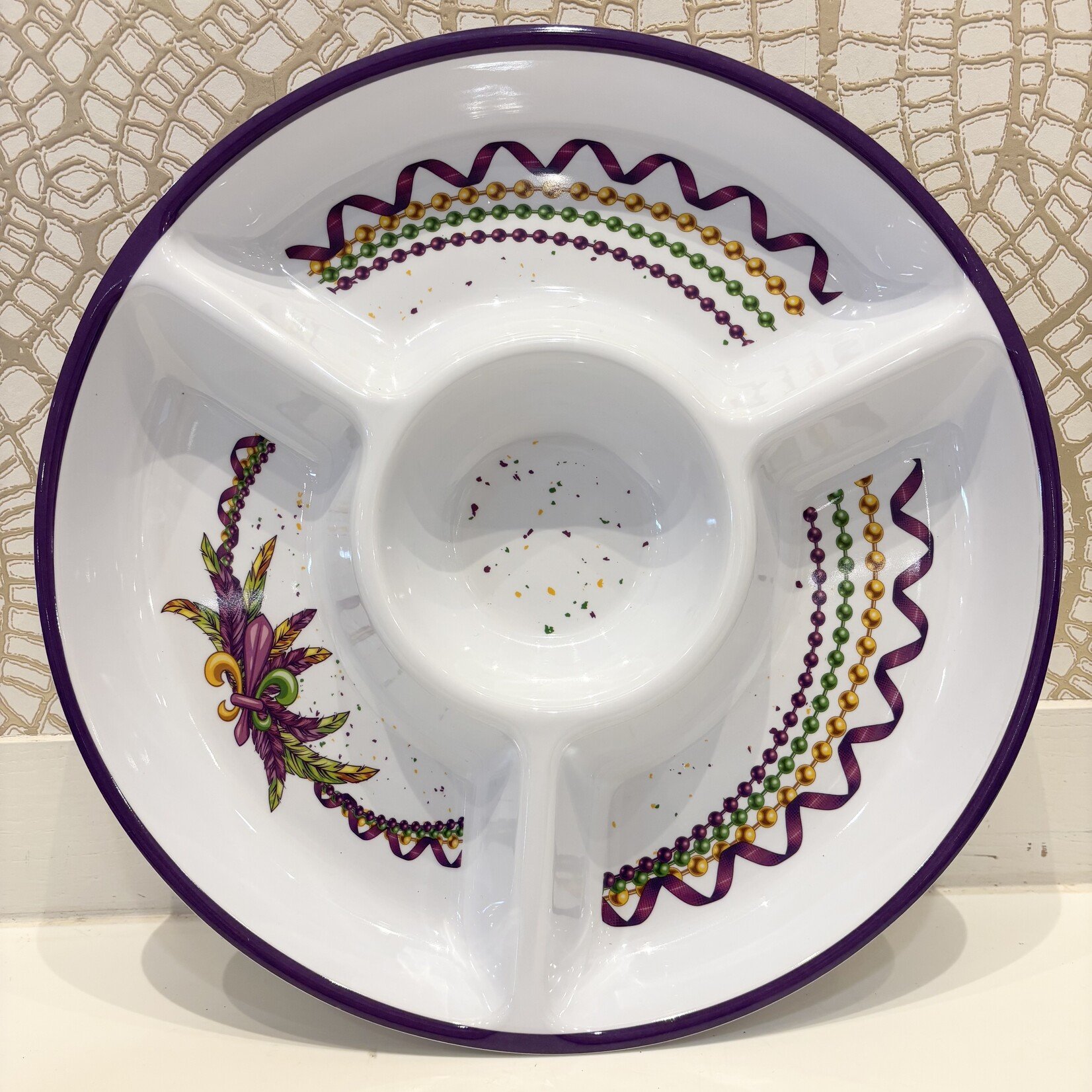 Beads & Feathers Melamine Chip & Dip