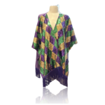 Harlequin Sequin Cover Up w/ Fringe