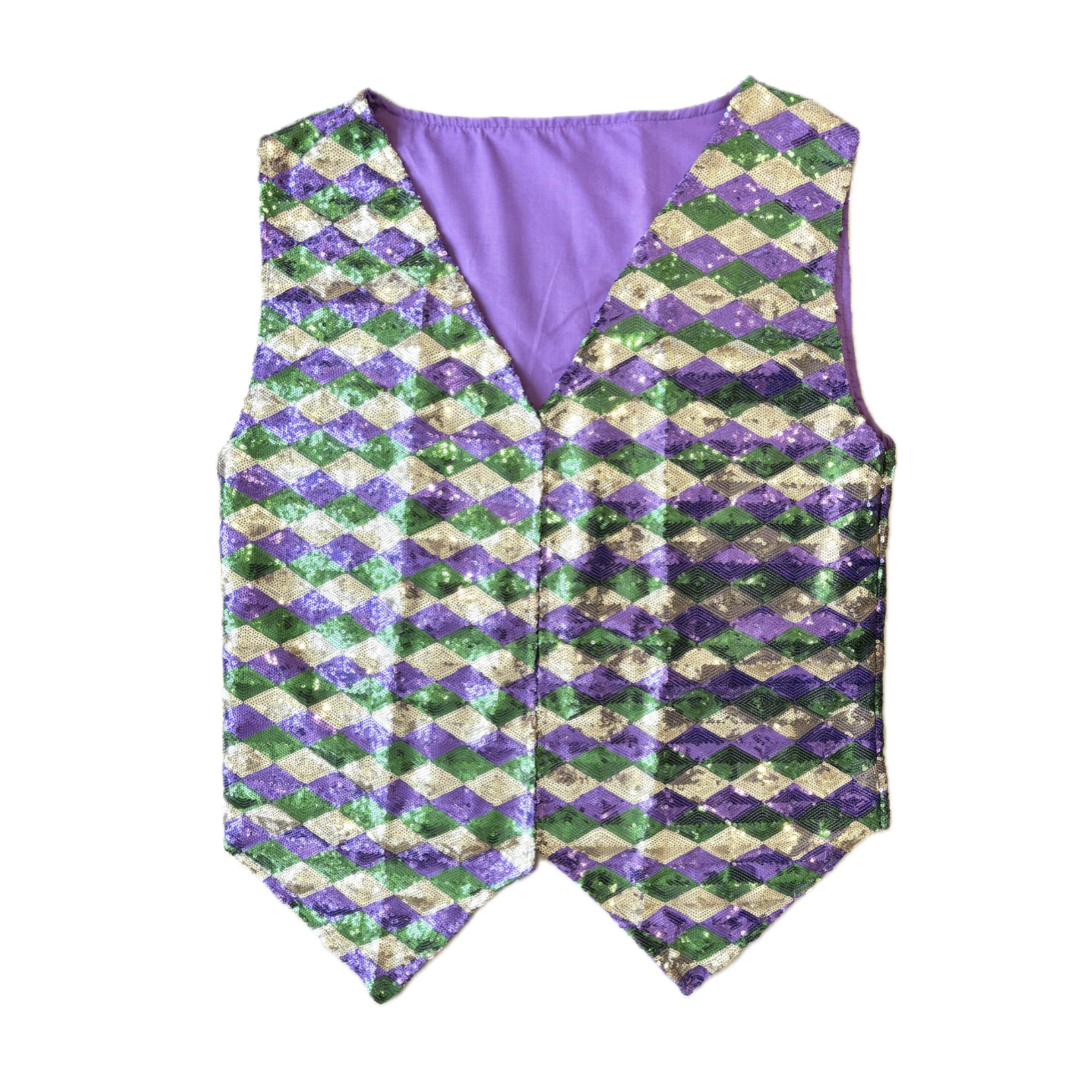 Men's Harlequin Sequin Vest LARGE