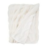 White Faux Rabbit 50x60 Throw