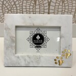 Marble 4x6 Frame with Gold Paw Prints