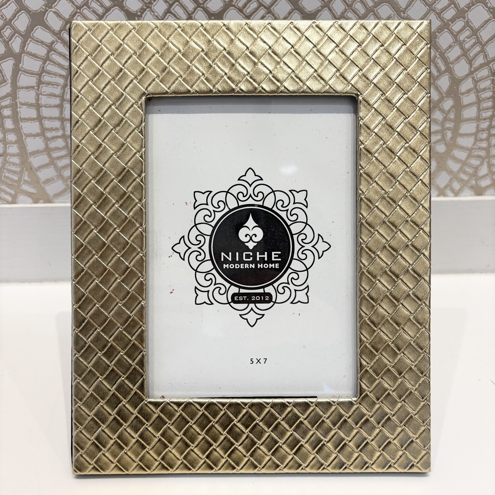 Gold Woven 5x7 Frame