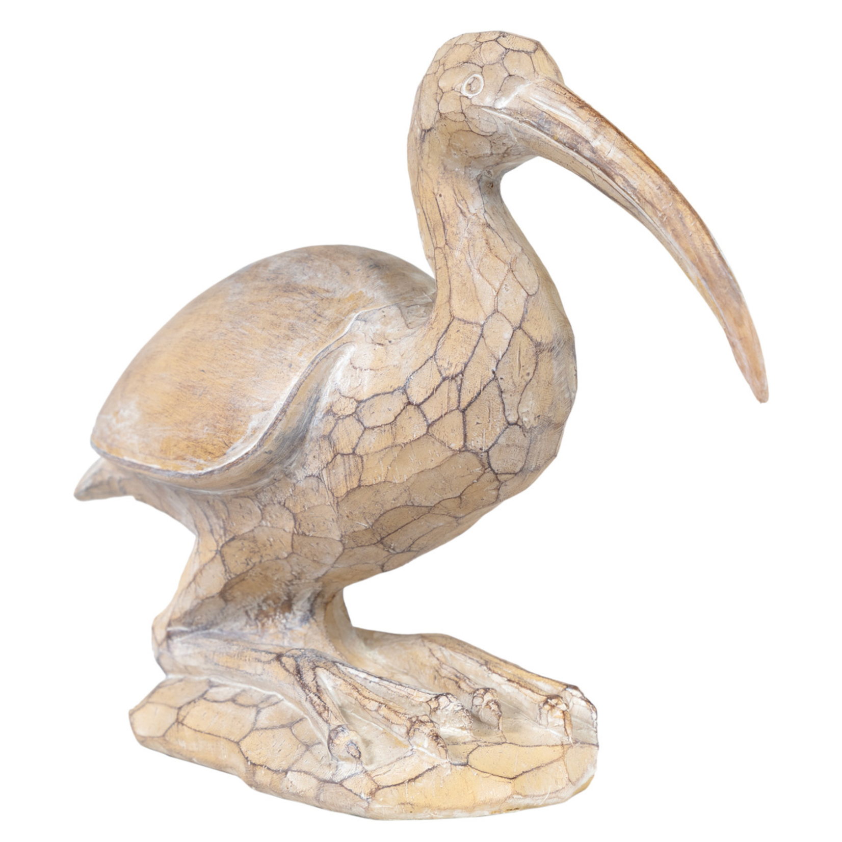 Beige Sitting Crane 7"