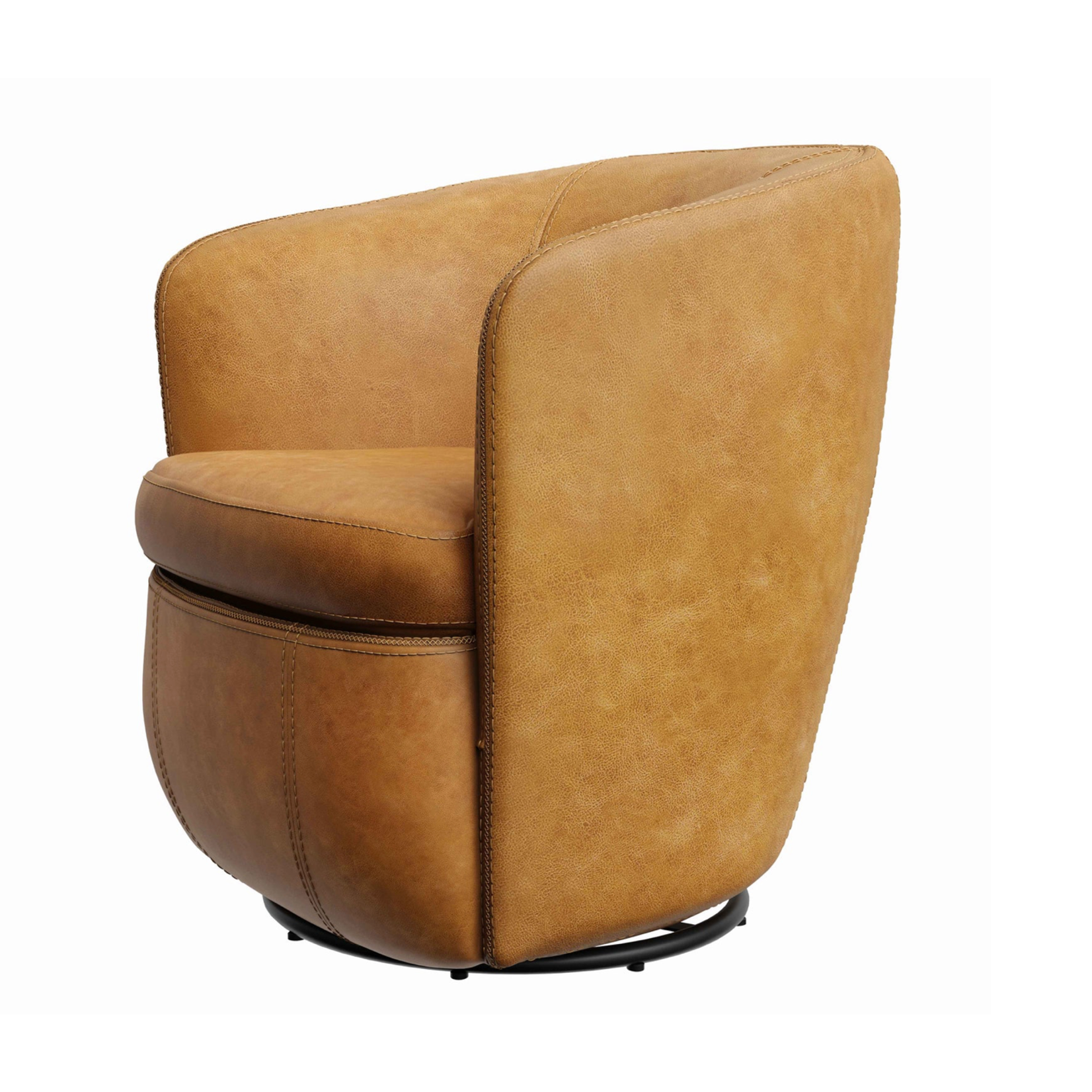 Dean Swivel Chair Vintage Caramel