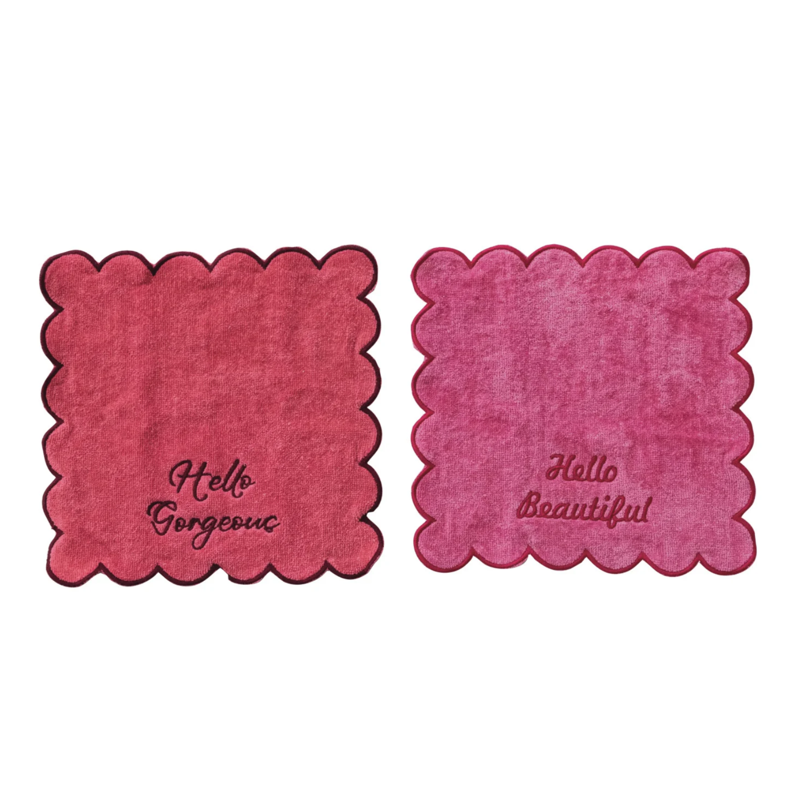 Square Washcloth w/ Saying Set