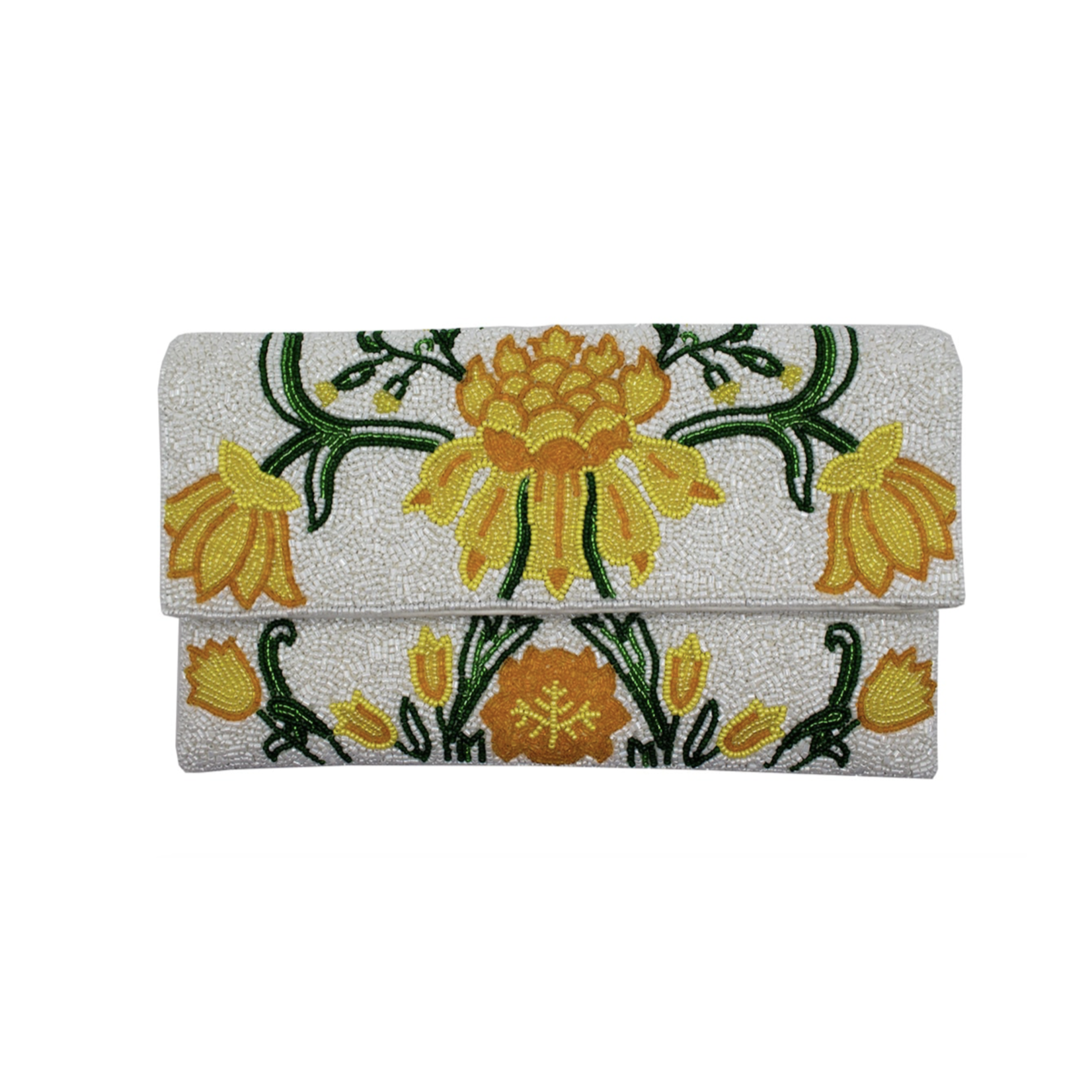 Yellow Daffodils Beaded Bag