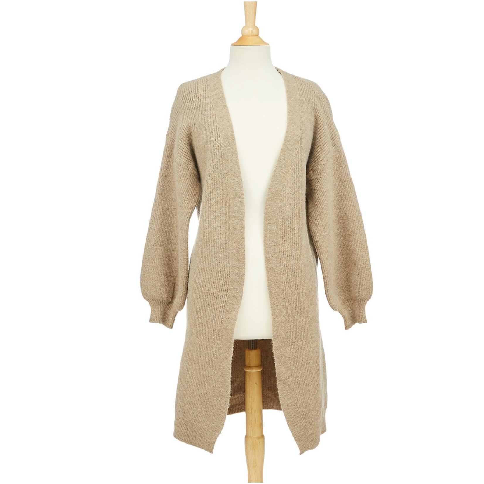 Open Front Cardigan NATURAL
