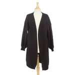 Open Front Cardigan CHARCOAL